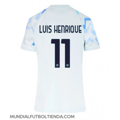 Camiseta Inter Milan Luis Henrique #11 Segunda Equipación Replica 2025-26 para mujer mangas cortas Camiseta Inter Milan Luis Henrique #11 Segunda Equipación Replica 2025-26 para mujer mangas cortas